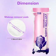 Premium Cotton Rounds in resealable packaging, 400 count disposable pads for makeup removal and facial cleansing.