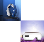 Cervical and shoulder massager with remote control for pain relief and relaxation.