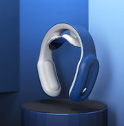 Cervical and shoulder massager with intelligent remote control and blue design.