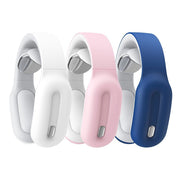 Cervical & Shoulder Massager in white, pink, and dark blue with intelligent remote control and USB charging.