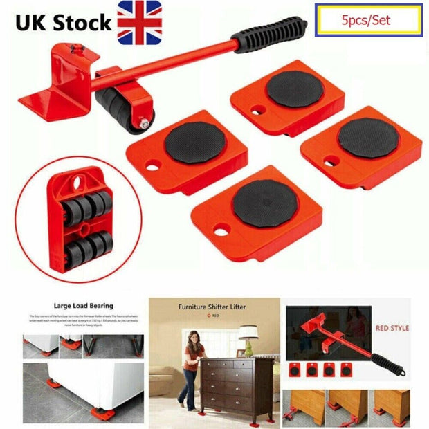 5PCS Move Removal Heavy Furniture Movers Shifter Lifter Slider Wheels Moving Kit-The Joop Basket
