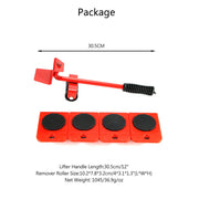 5PCS Move Removal Heavy Furniture Movers Shifter Lifter Slider Wheels Moving Kit