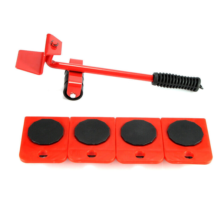 5PCS Move Removal Heavy Furniture Movers Shifter Lifter Slider Wheels Moving Kit