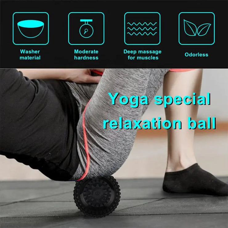 Electric Fascial Ball Vibration Massage Ball used for deep muscle relaxation and recovery.