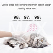 Double-sided pearl pattern pet cleaning deodorizing wipes for cats.