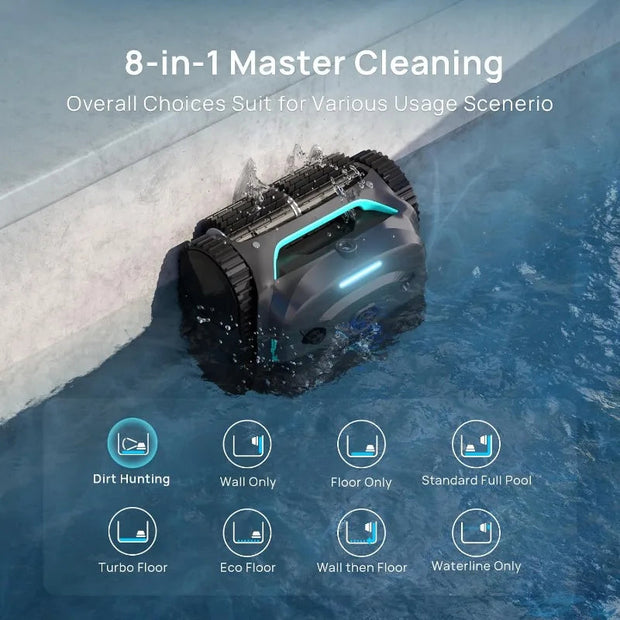 (2025 New) WYBOT C2 Vision Robotic Pool Cleaner with Camera, 8-in-1 Pool Vacuum for Inground Pools, Powerful Suction-The Joop Basket