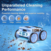 (2025 New) Robotic Pool Vacuum, Robotic Pool Cleaner for Inground Pools, Smart Navigation, Floor/Wall/Waterline Cleaning-The Joop Basket