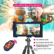 15M Bluetooth Diving Waterproof Case Housing Photo Video Taking Underwater Cover Case for iPhone Samsung Huawei Xiaomi Oneplus-The Joop Basket