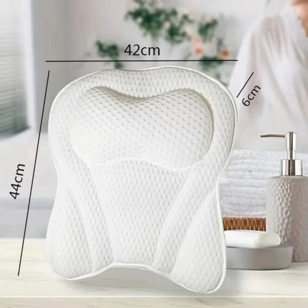 Bathtub Pillow Neck Back Support Ultra Soft 4D Breathable Mesh Spa Cushion Headrest Bathroom Accessories Soft Spa-The Joop Basket
