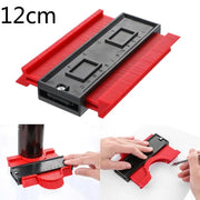 12cm red and black contour gauge tool for replicating shapes and curves in woodworking and home improvement projects