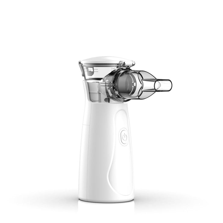 Handheld nebulizer for vapor therapy to relieve colds, flu, asthma, and respiratory ailments with medical-grade materials