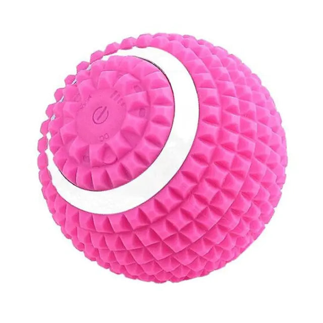 Electric fascial ball vibration massage ball in pink, designed for muscle relaxation and recovery with ergonomic, durable build.