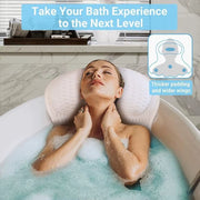 Bathtub Pillow Neck Back Support Ultra Soft 4D Breathable Mesh Spa Cushion Headrest Bathroom Accessories Soft Spa