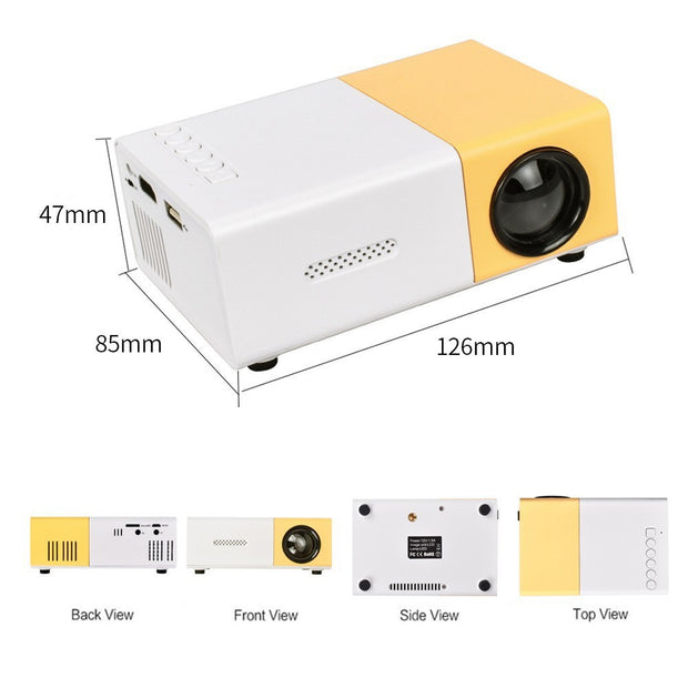 Projection Factory Cross-border Hot Mini-portable Projector Yg300 Small Yellow Machine HD Home Recommend Projector-The Joop Basket
