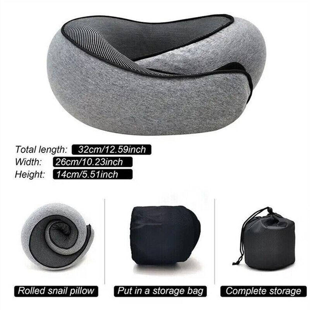 U Shaped Pillow Travel Neck Pillow Memory Foam Portable Soft Neck Head Support-The Joop Basket