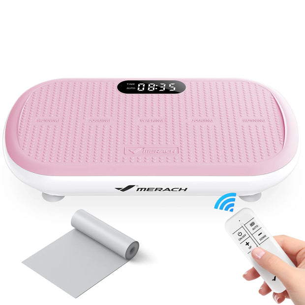 MERACH Vibration Plate Exercise Machine Bluetooth and Silicone Pedal Automatic Sensing for Lymphatic Drainage or Weight Loss Fit-The Joop Basket
