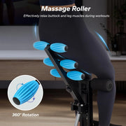 MERACH Deep Squat Machine with 360-degree rotating massage rollers for effective leg and buttock workouts.