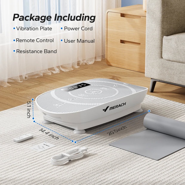 MERACH Vibration Plate Exercise Machine Whole Body Workout Power Vibrate Fitness Platform Vibration Plate Weight Loss & Shaping-The Joop Basket