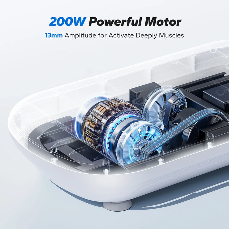 MERACH Vibration Plate Exercise Machine with 200W motor and 13mm amplitude for deep muscle activation.