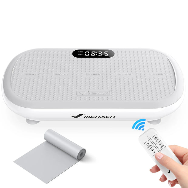 MERACH Vibration Plate Exercise Machine Bluetooth and Silicone Pedal Automatic Sensing for Lymphatic Drainage or Weight Loss Fit-The Joop Basket