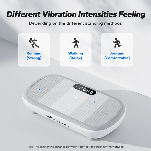 MERACH Vibration Plate Exercise Machine Bluetooth and Silicone Pedal Automatic Sensing for Lymphatic Drainage or Weight Loss Fit-The Joop Basket