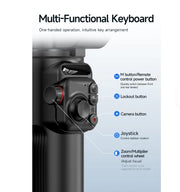 M02 Portable 3-Axis Gimbal Stabilizer Flexible AI Auto Tracker with Tripod for Vlogging for Cell Phones and Cameras-The Joop Basket