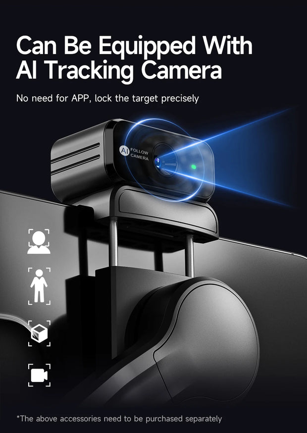 M02 Portable 3-Axis Gimbal Stabilizer Flexible AI Auto Tracker with Tripod for Vlogging for Cell Phones and Cameras-The Joop Basket