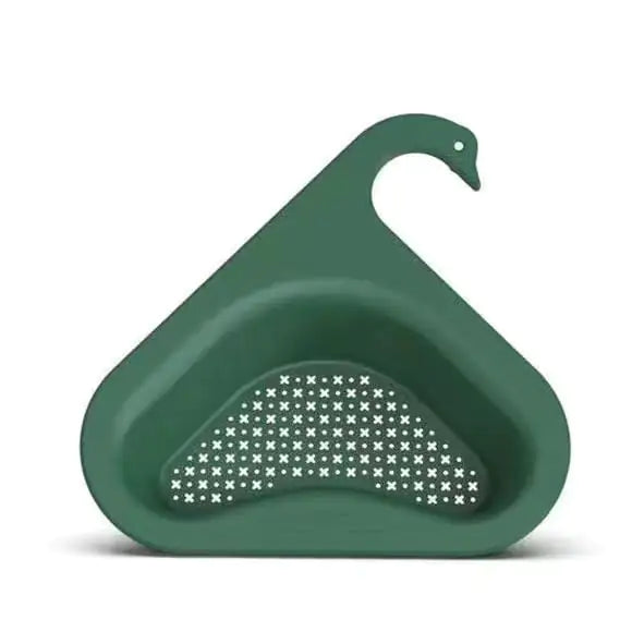 Household Sink Hanging Fruit and Vegetable Filter Water Drain Basket - Kitchen Dry and Wet Separation Swan Drain Basket