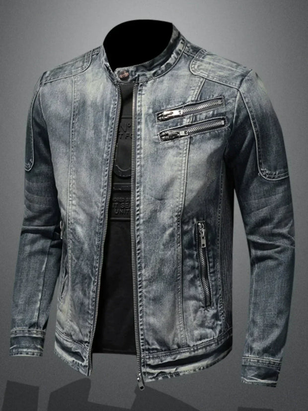 Personality Slim Fit Stand Collar Cycling Motorcycle Clothing Marvel Venom-The Joop Basket