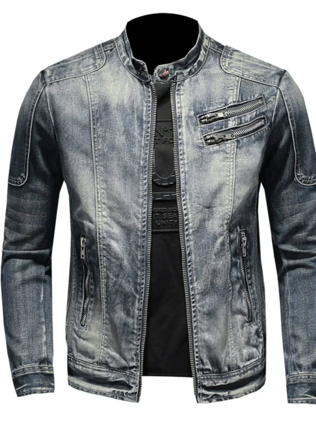 Personality Slim Fit Stand Collar Cycling Motorcycle Clothing Marvel Venom-The Joop Basket