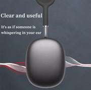 P9 Air Max Wireless Stereo Headphone with attached cable and text highlighting sound clarity.