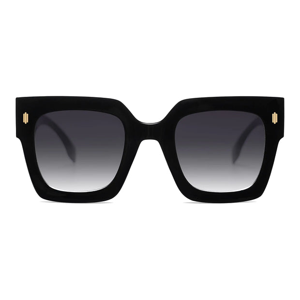 SOJOS Vintage Oversized Square Sunglasses for Women,Retro Womens Luxury Big Sun Glasses UV400 Protection SJ2194 Black