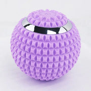 Purple electric fascial ball vibration massage ball with textured surface for muscle relaxation.
