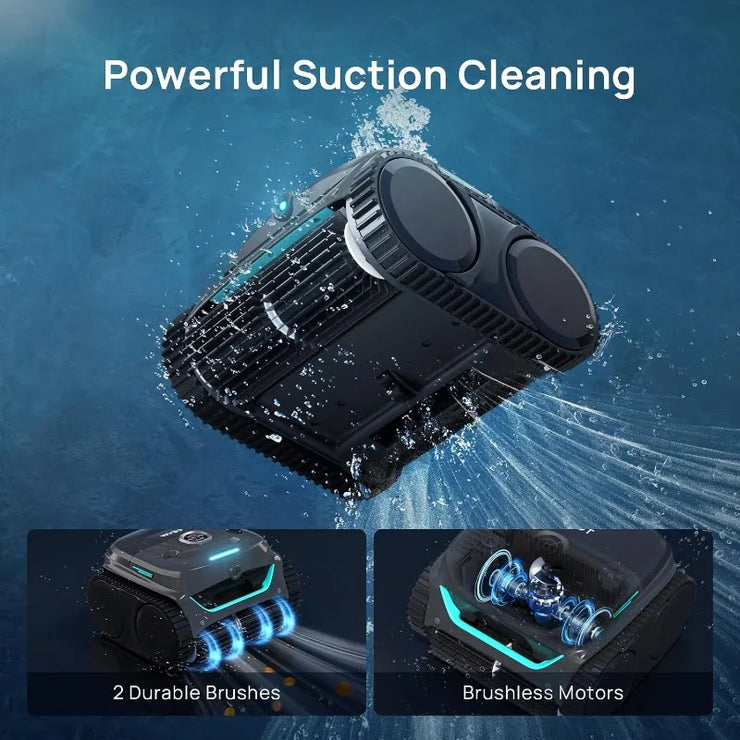 (2025 New) WYBOT C2 Vision Robotic Pool Cleaner with Camera, 8-in-1 Pool Vacuum for Inground Pools, Powerful Suction