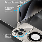 Luxury Glass Camera For Magesafe Magnetic Wireless Charge Case For iPhone 11 12 13 14 15 16 17 Pro Max Air Plus Shockproof Cover-The Joop Basket