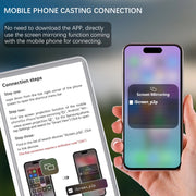 Vlog Selfie Monitor Screen for Phone, Rear Camera for Selfie Vlog Live Stream, Magnetic Mount for MagSafe, Wireless Connection w-The Joop Basket