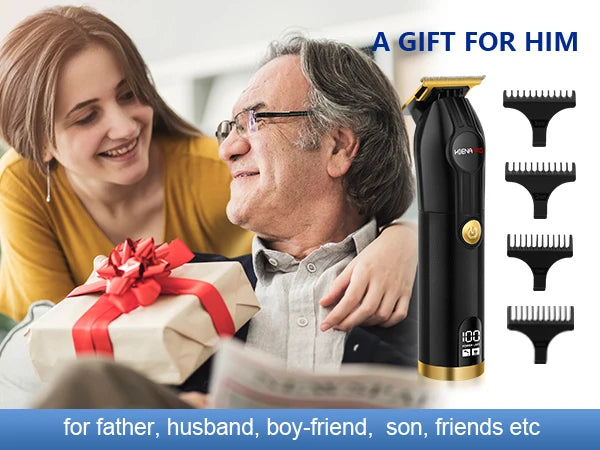 HIENA Trimmer Rechargeable Electric Hair Clippers Set LCD Shaver Dry And Wet Shaving Machine For Men Haircut Set Cordless Kit