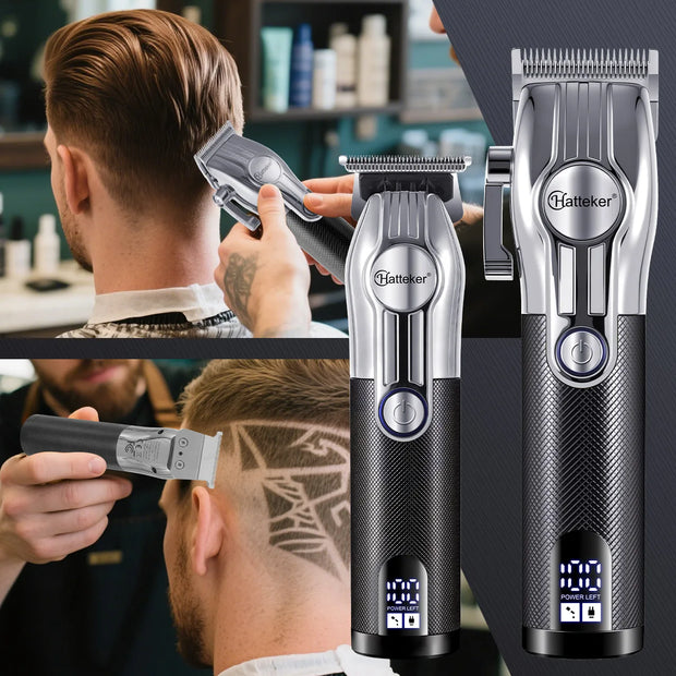 Hatteker Oilhead Electric Hair Clippers for Man Sculpting Parent-Child Set Multifunction Barber 2-Piece Grooming Kit-The Joop Basket