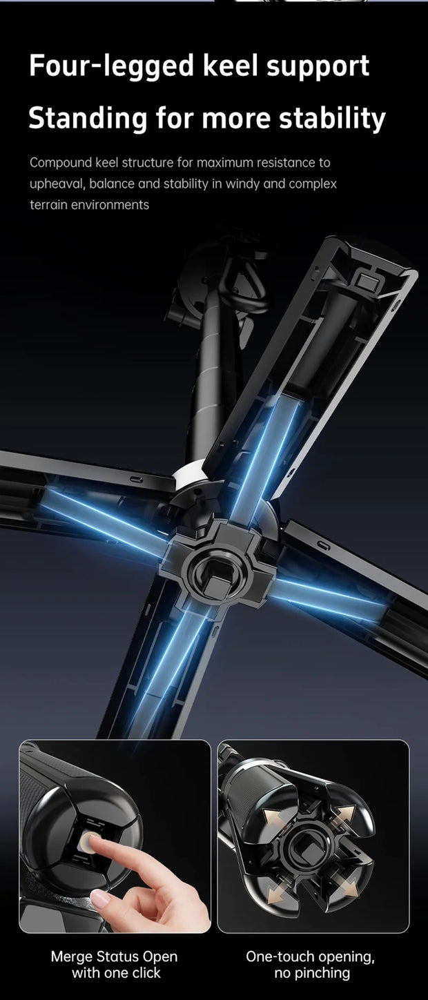 T20 Magnetic Portable Telescopic Selfie Stick 360° Rotation Universal for iPhone 16 15 14 13 12 11 Samsung Xiaomi Travel Outdoor-The Joop Basket