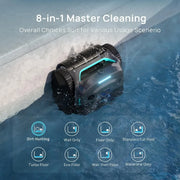 (2025 New) WYBOT C2 Vision Robotic Pool Cleaner with Camera, 8-in-1 Pool Vacuum for Inground Pools, Powerful Suction
