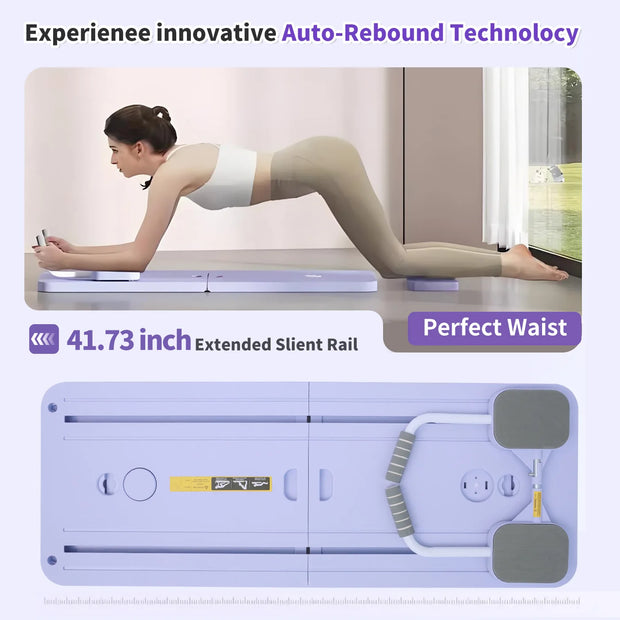 Ab Board Exercise Fitness Equipment Multi-Functional Pilates Reformer Foldable for Full-Body Core Strength Training Workout-The Joop Basket