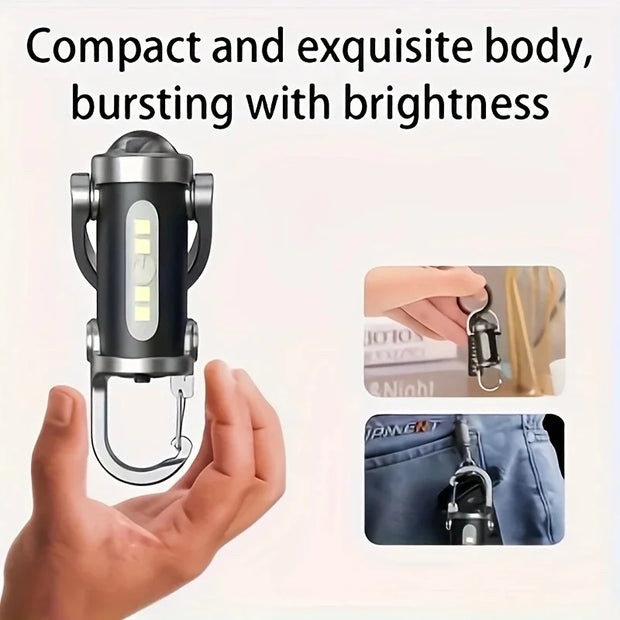 Mini Rechargeable Keychain Flashlight-The Joop Basket