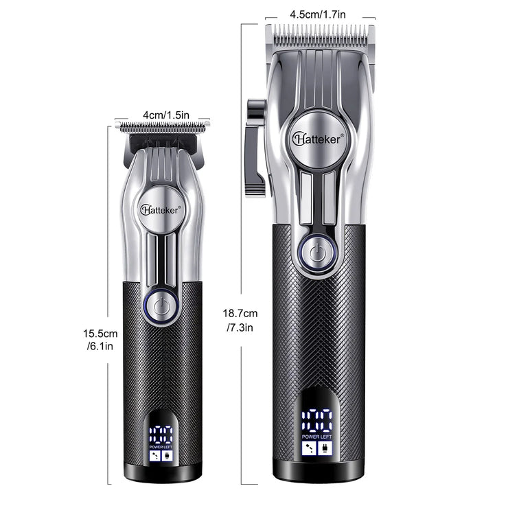 Hatteker Oilhead Electric Hair Clippers for Man Sculpting Parent-Child Set Multifunction Barber 2-Piece Grooming Kit