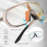 KAPVOE New Outdoor Photochromic Cycling Glasses for Men Women Mountain Bike Sunglasses Sports Goggles UV Protection
