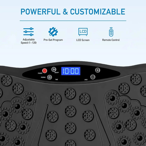 Vibration Plate Exercise Machine with Remote Control, Vibration Platform, Whole Body Workout Machine, Fitness Machine, Foots Mas-The Joop Basket