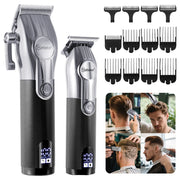 Hatteker Oilhead Electric Hair Clippers for Man Sculpting Parent-Child Set Multifunction Barber 2-Piece Grooming Kit