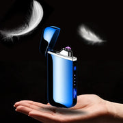 2025 New USB Rechargeable Metal Lighter Double Arc Men's Cigarette Ignition Tool Lighter Rechargeable Type C Type Free Delivery-The Joop Basket