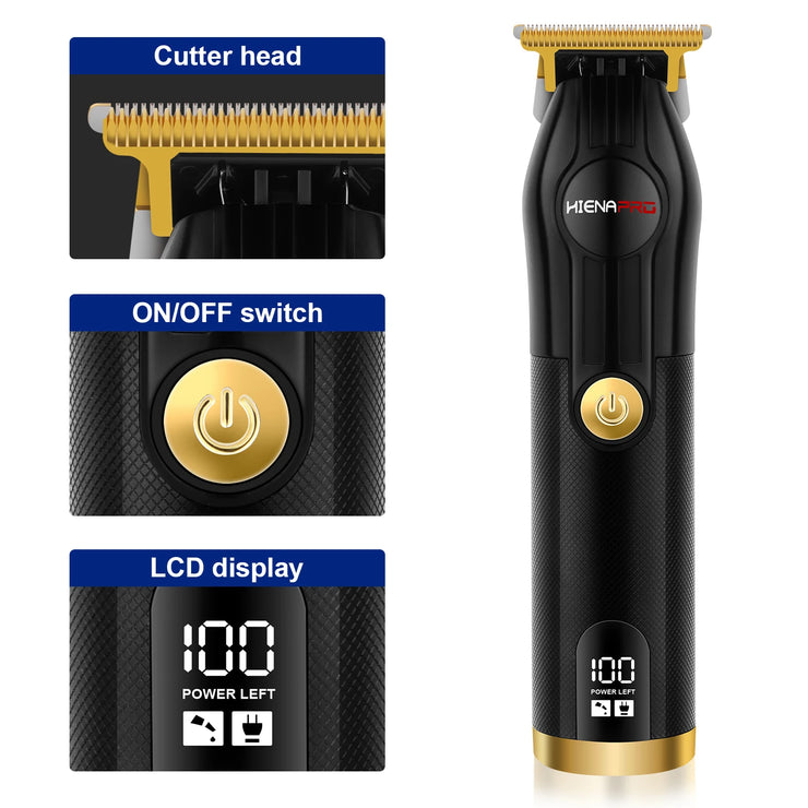 HIENA Trimmer Rechargeable Electric Hair Clippers Set LCD Shaver Dry And Wet Shaving Machine For Men Haircut Set Cordless Kit