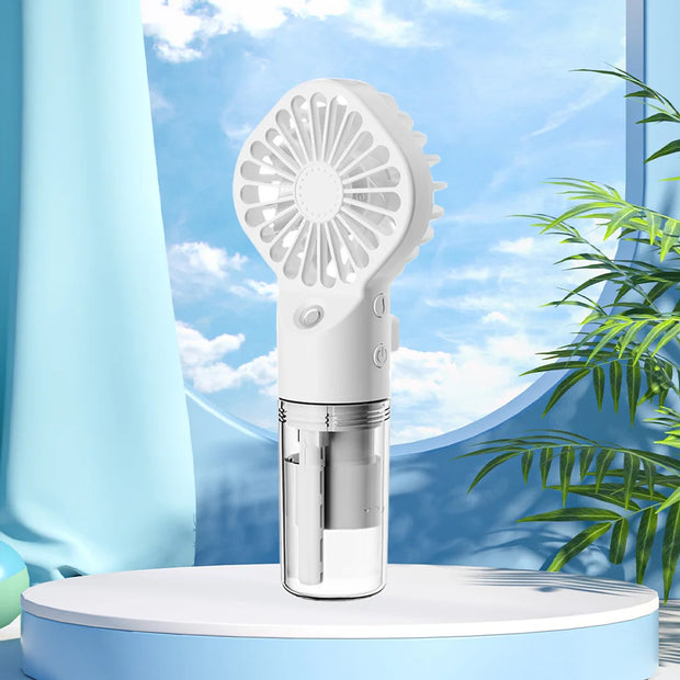 Handheld Mini Air Conditioner USB Rechargeable Portable Desk Misting Fan 4 Speed Small Air Cooler Low Noise for Home/Office/Dorm-The Joop Basket