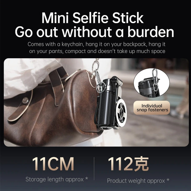T20 Magnetic Portable Telescopic Selfie Stick 360° Rotation Universal for iPhone 16 15 14 13 12 11 Samsung Xiaomi Travel Outdoor-The Joop Basket